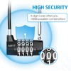 Brifit Combination Padlocks, Long Shackle Padlock with 4 Digit Code,