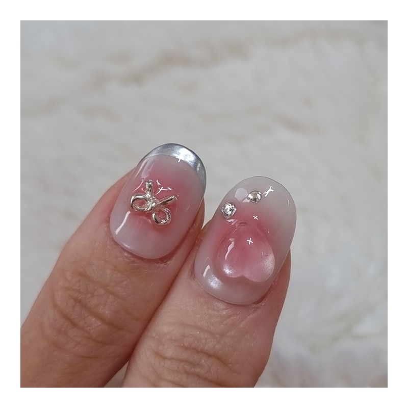 Chic Love Me Glass Bead Handmade Nail Tip - Ballerina