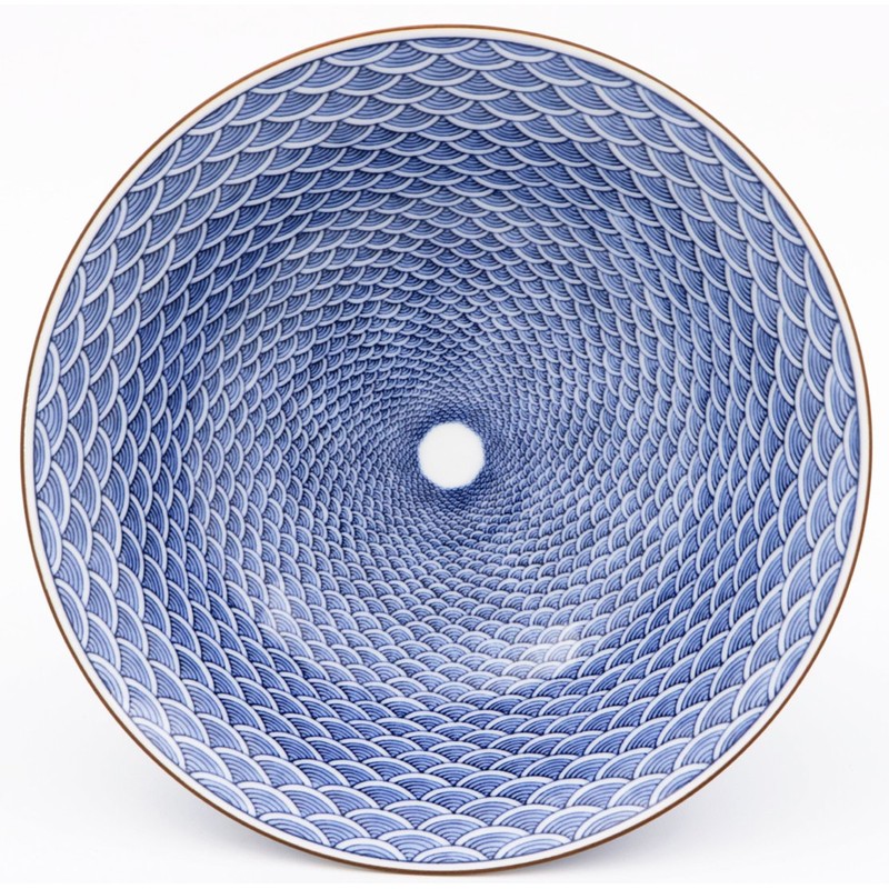 Hasami midō Cotta Large Vase (Cosmetic Box, 50-Pack) Seigaiha 尽si