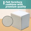Muretnze 8 Pcs White Self-Adhesive Furniture Bed Risers, Square Heavy