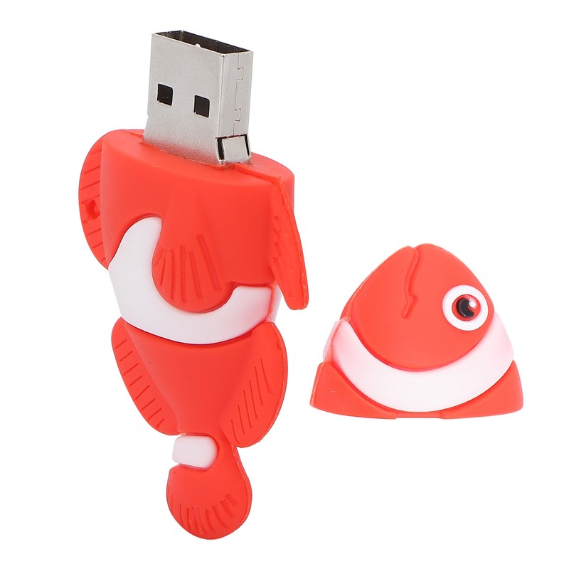 Cartoon U Disk Red Clownfish Appearance High Speed Bulk Storage