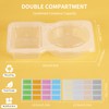 CJT Double Compartment Condiment Containers with Lids, New Disposable 2