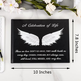 SOITIS Funeral Guest Book for Memorial Service Celebration of Life Guest Book 80 Pages Funeral Sign-in Book - A Celebration of Life Decorations