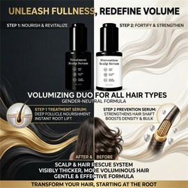 Hair Serum Bundle Set, Thinning Hair with Plant-Based Actives, Volumizing Hair, for Men & Women