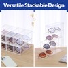 Hyuetrsa 2 Pcs Acrylic Sunglasses Organizer Clear Eyeglasses Case, Eyewear