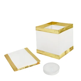 FUELYE 20Pack 5.9" inch Square Floating Candles Lantern Set,Outdoor Decoration Waterproof Floating Lanterns for The Pool,River,Memorials,Wedding,Bar and Parties
