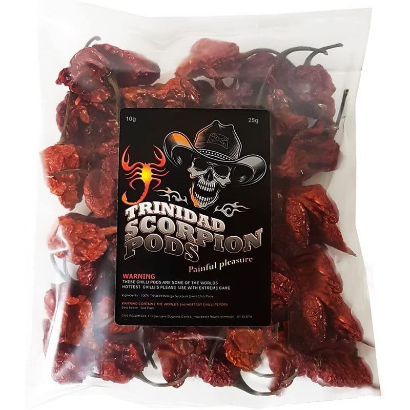 Moruga Scorpion Chilli Pods Whole 10g
