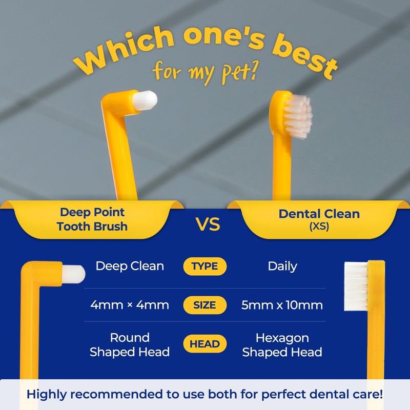 PETHROOM] Pet Toothbrush for Cats and Dogs | Round Shaped