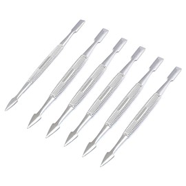 AAPROTOOLS Set of 6 Professional Nail Cuticle Pusher Chrome Plated Stainless Steel A+ Quality