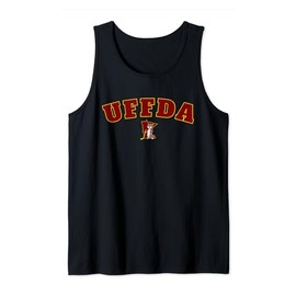 Uff-Da Minnesota State Map Hockey Logo Graphic MN Gopher Tank Top