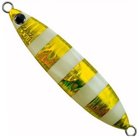 Palms Slowbrat R-100 Metal Jig Lure, Zebra Gold SBR-100