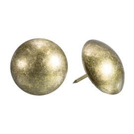 uxcell Upholstery Tacks Nail Pins Furniture, 20Pcs 30x30mm Thumb Tack Pins Assortment Kit Carbon Steel for Home Sofa DIY Decorative Nail Heads Nails, Green Bronze