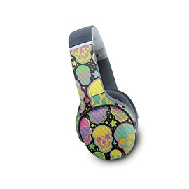 MightySkins Carbon Fiber Skin Compatible with Skullcandy Crusher Evo Wireless - Candy Skulls | Protective, Durable Textured Carbon Fiber Finish | Easy to Apply | Made in The USA