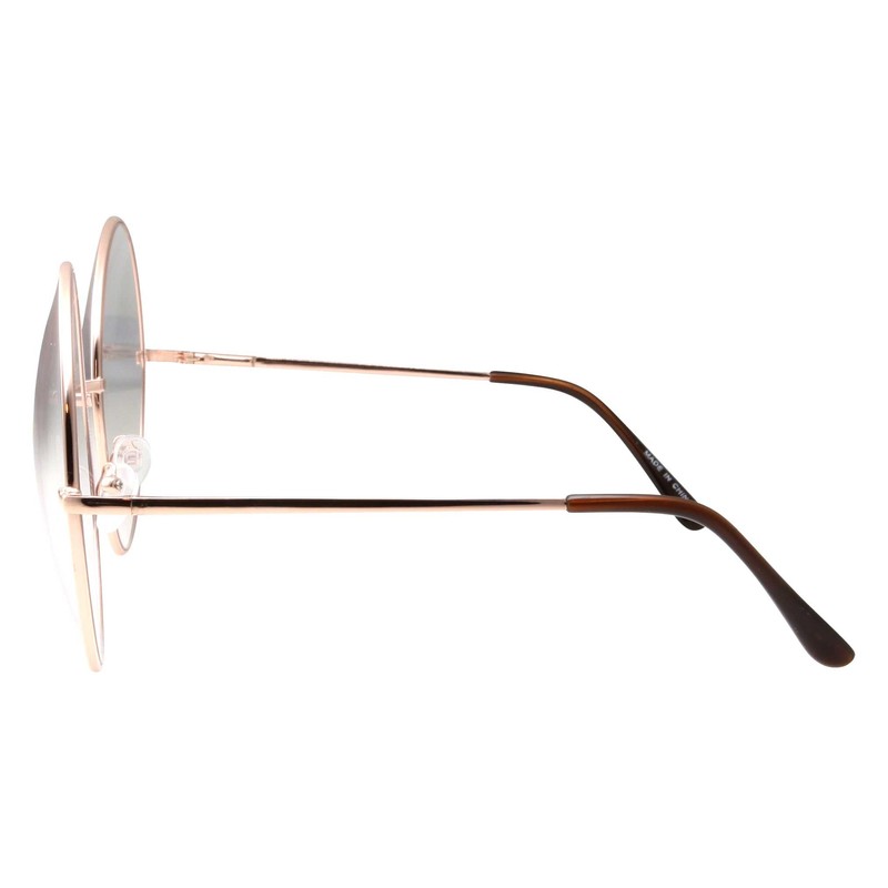 grinderPUNCH XXL Super Oversized Fashion Glasses Round Circle Frame Clear