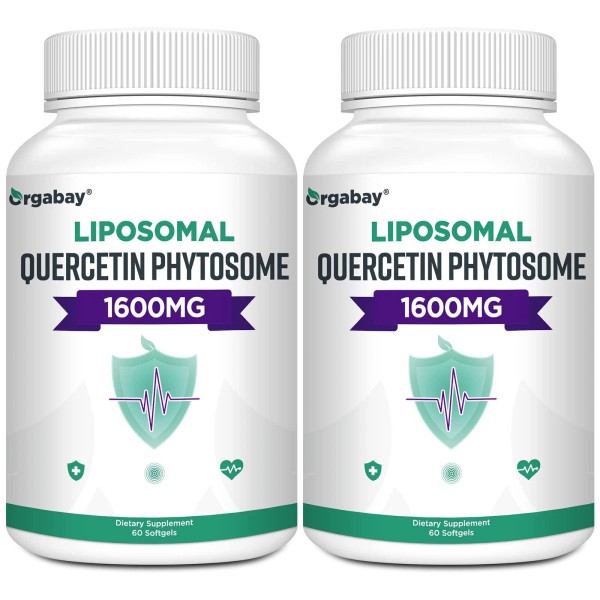 Orgabay Liposomal Quercetin Phytosome 1600 mgBromelain 200mgZinc 30mgVitamin ...