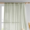 Drift Home - Sage Green Semi-Transparent Cotton Curtain - 55