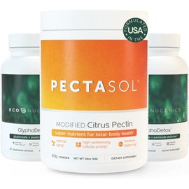 EcoNugenics Detox Rescue Supplement Bundle for Men & Women – PectaSol Modified Citrus Pectin Fiber + 2 GlyphoDetox Bottles — Safely Removes Pesticides & Agricultural Toxins, Offers Total-Body Support