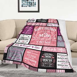 HSEFURNI Mom Birthday Gifts Blanket 60" x 50" - Birthday Gifts for Mom - Gifts for Mom Birthday - Mother Birthday Gifts - Moms Birthday Gift Ideas - Mom Birthday Gifts from Daughter/Son/Kids