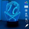 Fincoly Baseball 3D Illusion Gift Night Light with Remote Touch