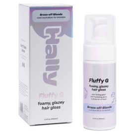 HALLY Fluffy G - Foamy, Glazey Hair Gloss Treatment, Revives Colored Hair, Adds Shine Through Hydrating Solution that Removes Frizz - Brass-Off Blonde