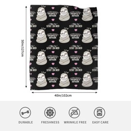Custommixall Sloth Blanket Fleece Throw Blanket for Lazy Sloth Gifts for Women Men Girls Boys All Seasons Super Soft Cozy Plush Throws Blanket for Couch Sofa Bed Office 40"x50"