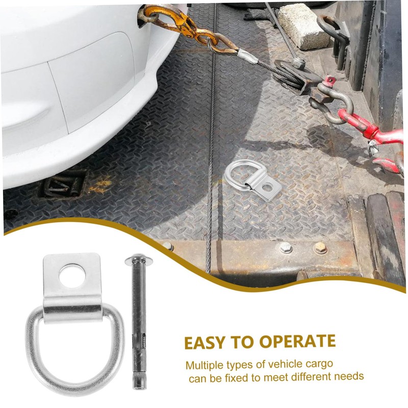 NOLITOY Stainless Steel Pull Trailer Cargo Hooks V-Shaped Tie Down