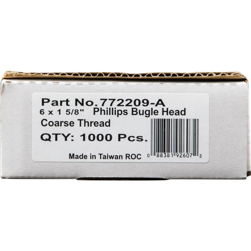 Makita 772209-A No. 6 by 1-5/8-Inch Phillips Coarse Thread Drywall