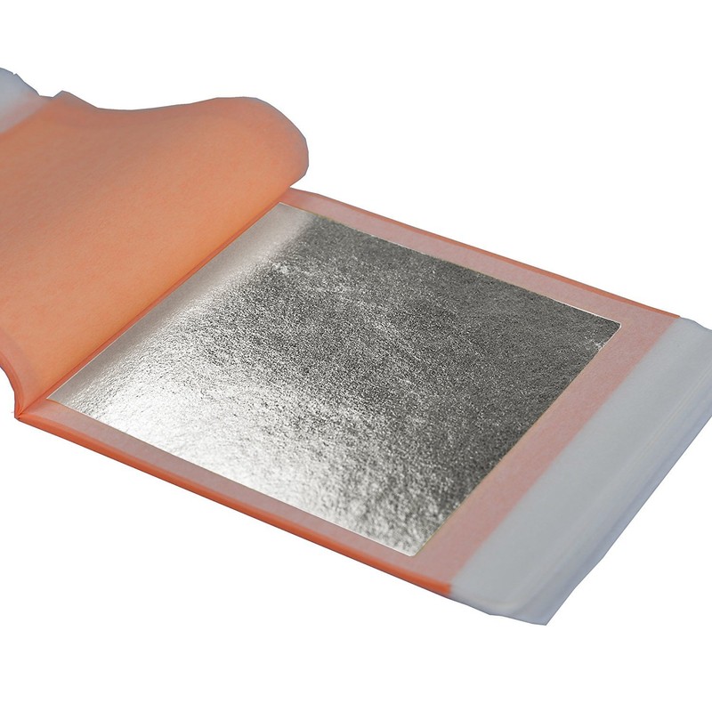 Barnabas Blattgold Silver Leaf - Real Silver [25 Sheets, 3.75