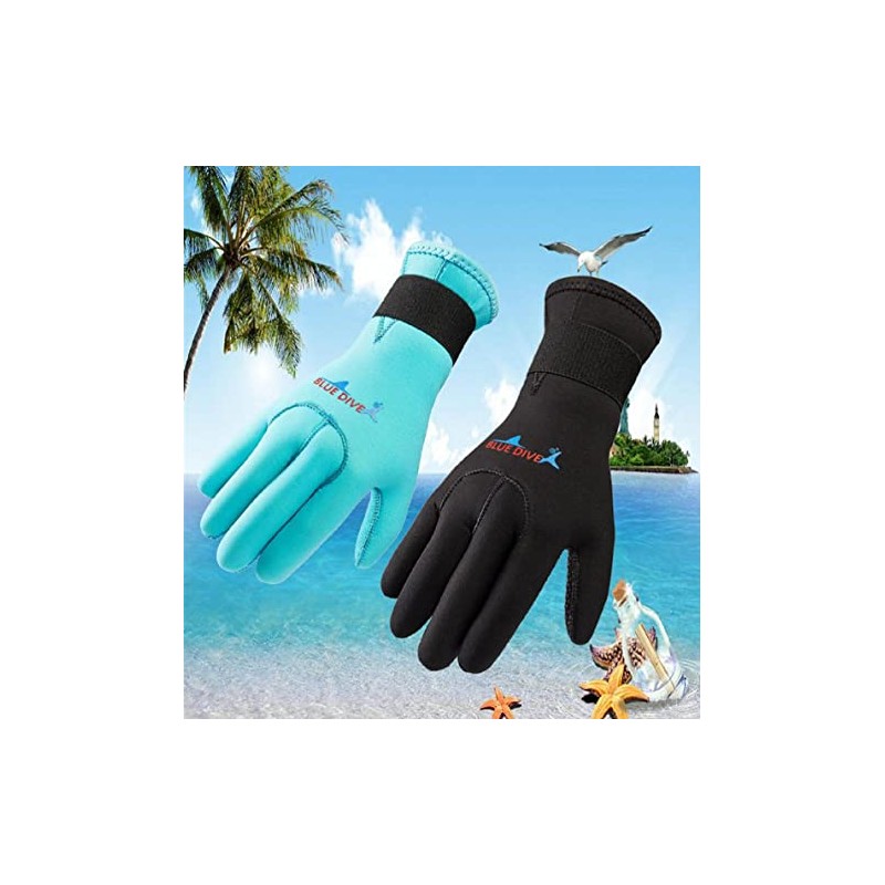 EXCEREY 3MM Surf Snorkeling Gloves Float Gloves Swimming Gloves Neoprene