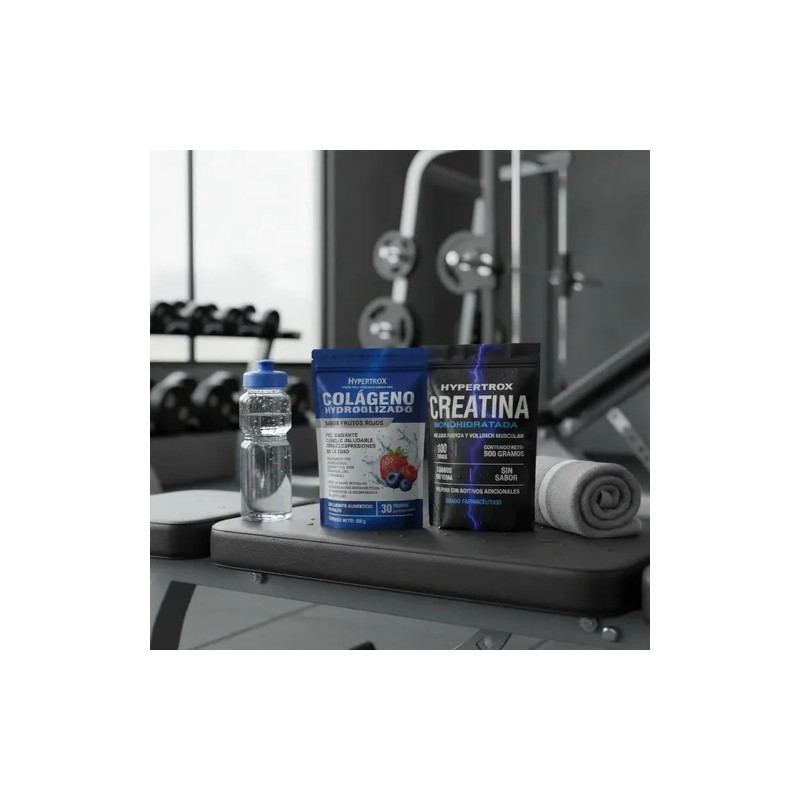 Kit Creatina 500gr Colágeno Hidrolizado 300gr Hypertrox
