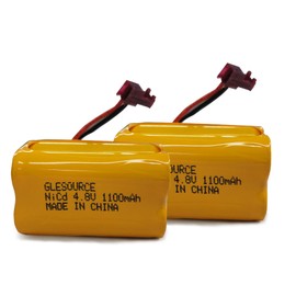 GLESOURCE 4.8V 1100mAh Ni-CD Battery Pack Compatible for Sure-Lites SL026155 SL-026155 SL-026-155 Max Power Exit Sign Emergency Light(2 Pack)