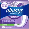 Always Daily Extra Protect Liners, Long Length, Unscented Panty Liners,