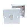 iSeventy9 Single White 1 Gang Light Switch 2 Way 10A