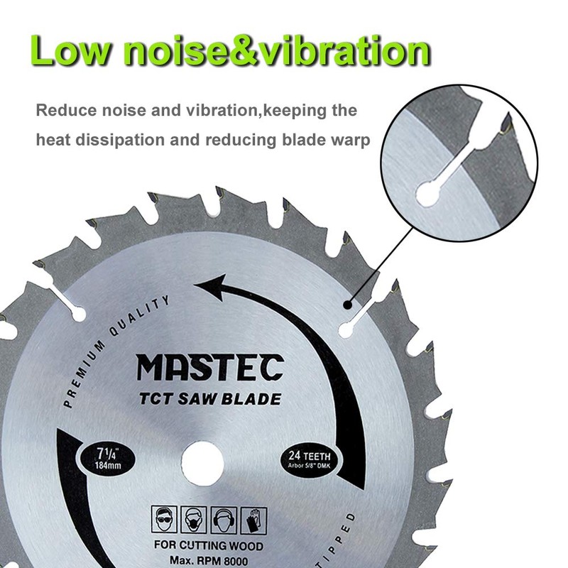 Framing Saw Blade Circular 7-1/4-Inch 24 Tooth with ATB Carbide