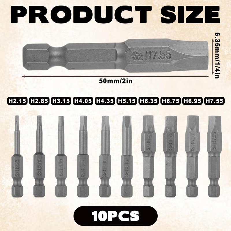 10PCS Security Screwdriver Bits Set, Magnetic Pentagon Head Screwdriver Bit