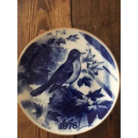 American Robin blue Porcelain Plate