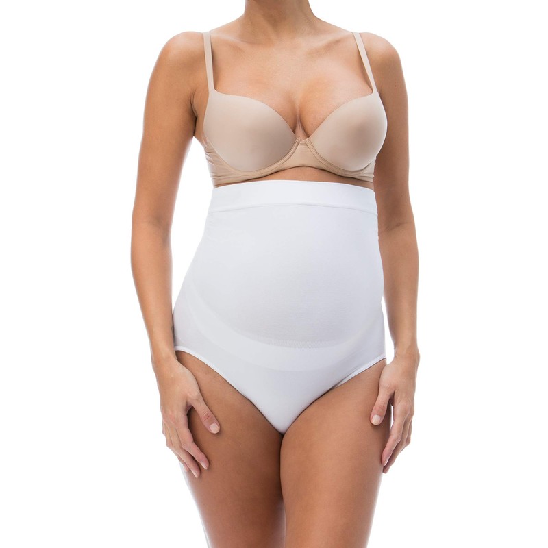 RelaxMaternity 5100 (White, S) Cotton over the bump maternity knickers