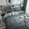 VM VOUGEMARKET 100% Natural Cotton Striped Duvet Cover Set,Gray Stripes