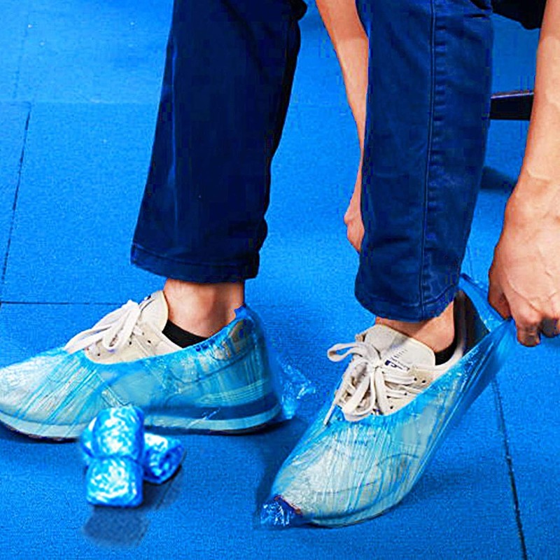MIDHILL MIDHILL 30x BLUE DISPOSABLE STANDARD SHOE COVERS FOR CLEANING