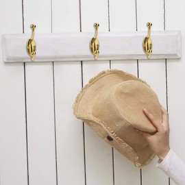 MengH-SHOP Coat Hook Wall Clothes Hooks Antique Vintage Hanger Heavy Duty Wall Mount Coat Rack for Door Bathroom Bedroom Kitchen 10 Pack Gold