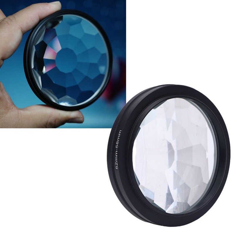 58MM Kaleidoscope Filter, Camera Lens Effect Filters with 52MM 58MM