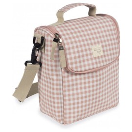 Walking Mum. i Love Vichy Thermal Baby Food Bag Large Capacity Versatile Design with Short Handle and Shoulder Strap Pink 26 x 23 x 12 cm Rose Contemporary