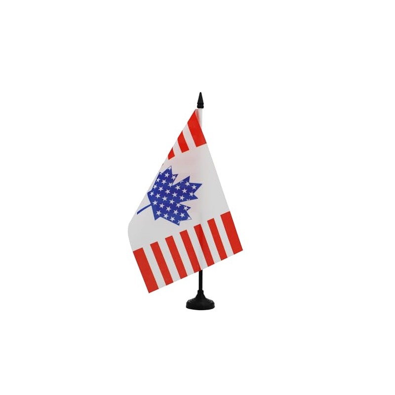 AZ FLAG - Friendship USA Canada Table Flag 21 x