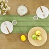 ZeeMart Macrame Style Boho Table Runner, Sage Green Table Runners