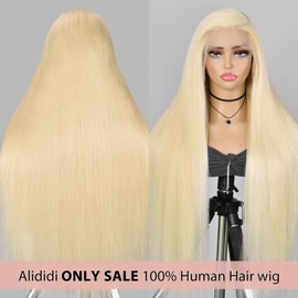 Alididi Alididi 30Inch 613 13x6 Lace Front Wig Human Hair 200 Density 613 Lace Front Wig Human Hair Blonde Wig Human Hair Straight Lace Frontal Wig Human Hair Pre Plucked With Baby Hair (613 Blonde Wig)