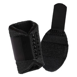 JCW 指サポーター 2個セット 第一関節 人差し指 中指 薬指 親指 指のサポーター 短いタイプ 固定 保護 男女兼用（ブラック）