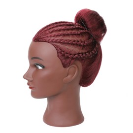 FUTAI Real 100% Human Hair Mannequin Head with Table Clamp Stand for Hairdresser Practice Manikin Cosmetology Doll Training Head Braiding Styling Curling Cutting Updos Display