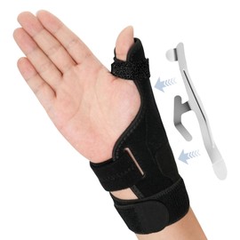 Wepai Thumb Orthosis Right & Left, Adjustable Thumb Splint with Metal Splints, for Thumb Sprain, Wrist Fixed, Sprain, Arthritis, Tendonitis, (Universal)