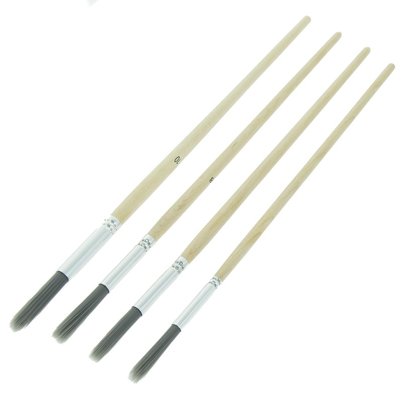 Coral 33300 Precision Artist Round Fitch Paint Brushes with Platinum