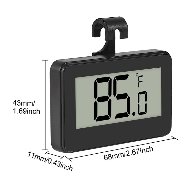 4 Pack Digital Refrigerator Thermometer，Mini Refrigerator Fridge Thermometer Digital Freezer